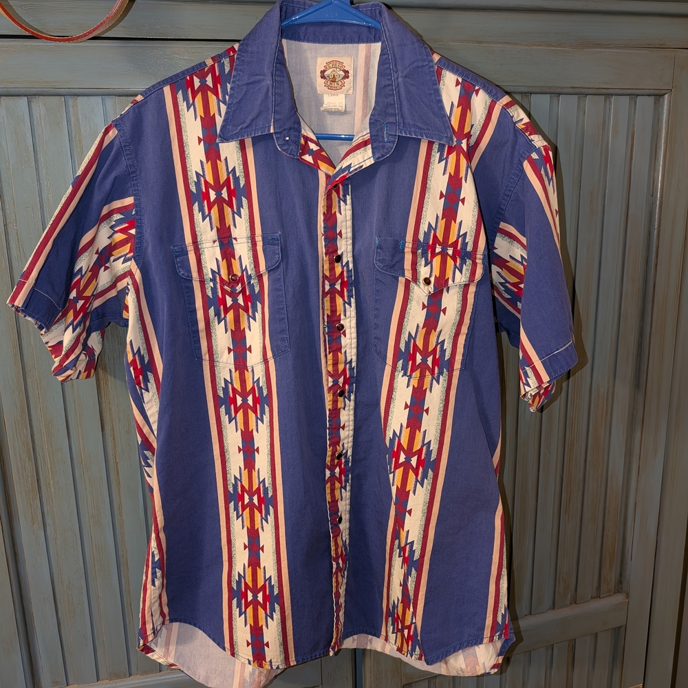 Blue Patterned Men's Shirt